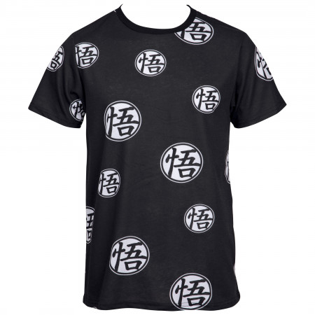 Dragon Ball Z Enlightenment GO Kanji Symbol All Over Print T-Shirt
